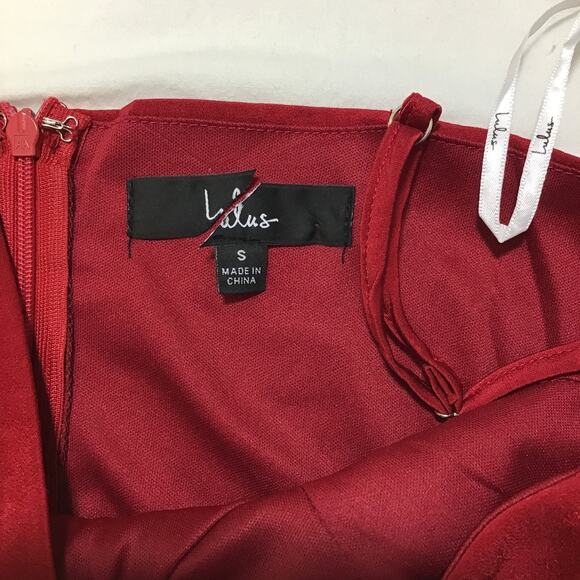 LULU'S SZ S Burgundy Double Darling Adjustable Strap Ruffled Maxi Dress NEW B155 - Picture 8 of 9